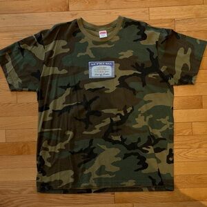 Supreme Green Camouflage Short Sleeve Tee